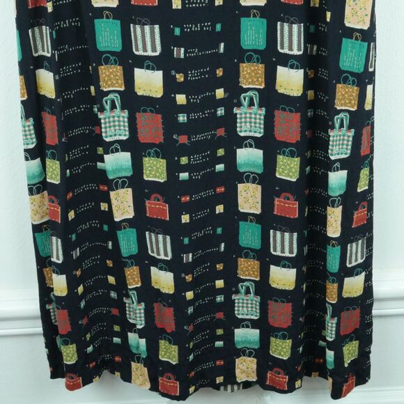 Vintage Medium Skirt Midi Y2K Novelty Print Boho Whimsigoth Artsy Maximalist - Picture 5 of 8